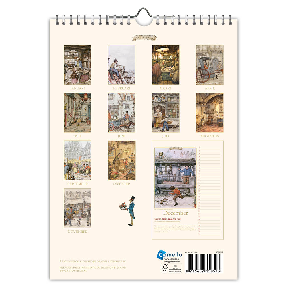 Anton Pieck Oude ambachten verjaardagskalender 18x25 - Afbeelding 3