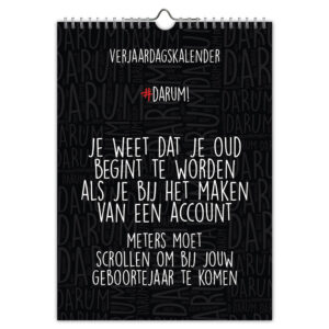 Darum verjaardagskalender 18x25