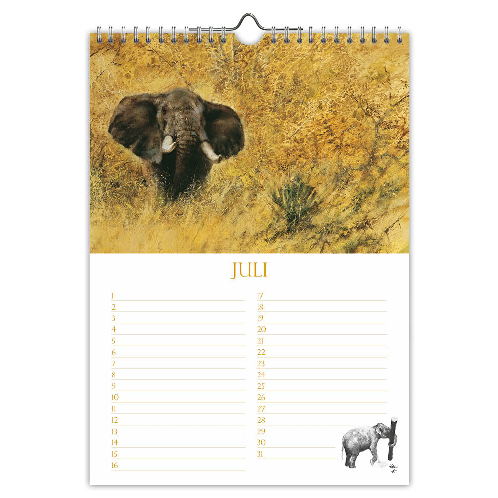 Rien Poortvliet "Wildlife" verjaardagskalender A4 - Afbeelding 2