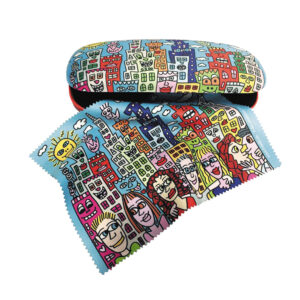 Fridolin hardcase brillenkoker met doekje James Rizzi Summer in the City