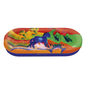 Fridolin metalen brillenkoker Franz Marc, Blue horse