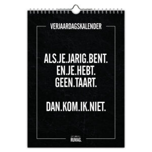 Rumag A4 verjaardagskalender