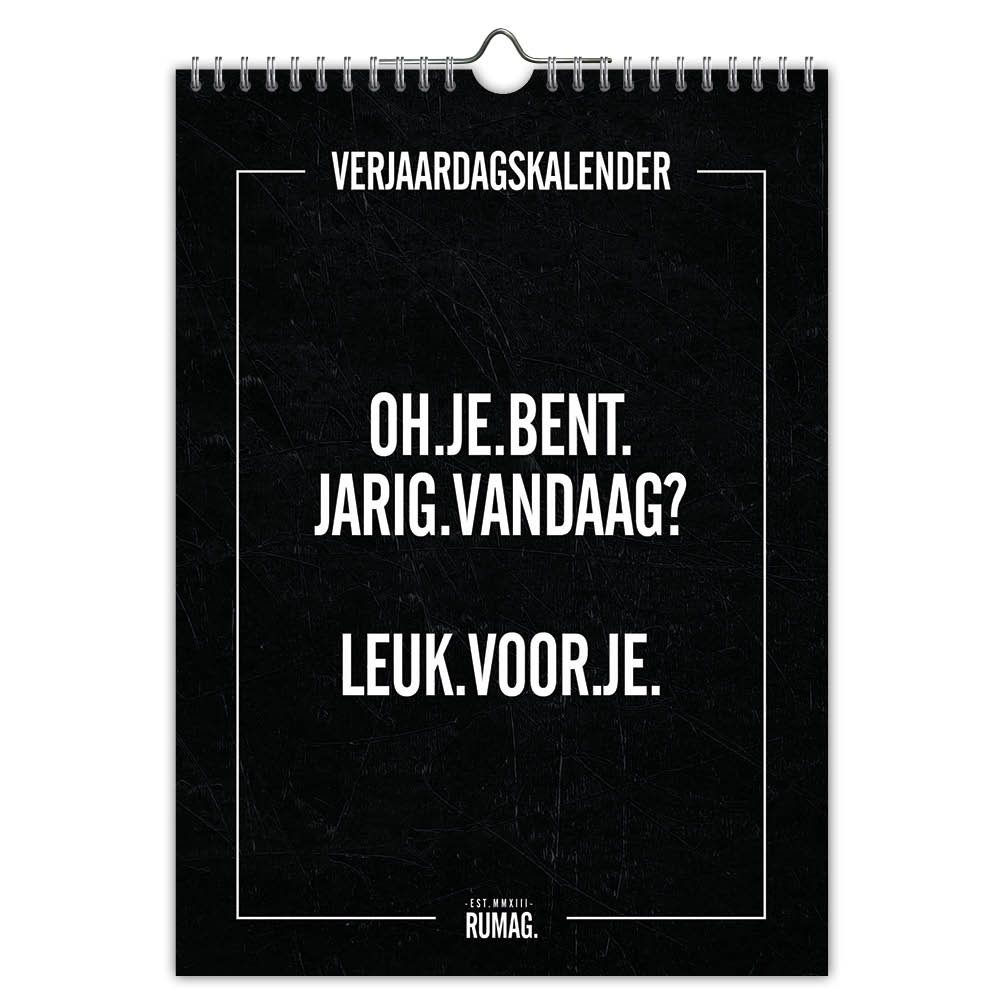 Rumag verjaardagskalender 18x25