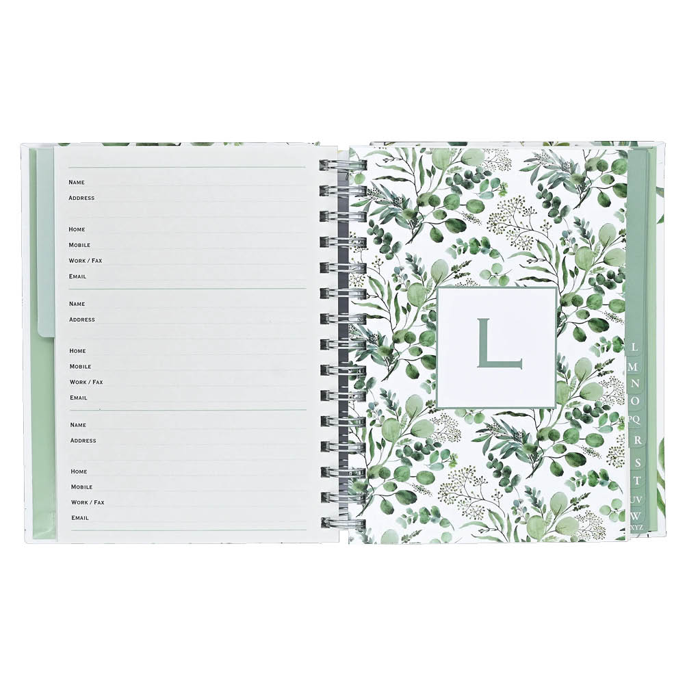 Addressbook Large Peter Pauper Eucalyptus - Afbeelding 3