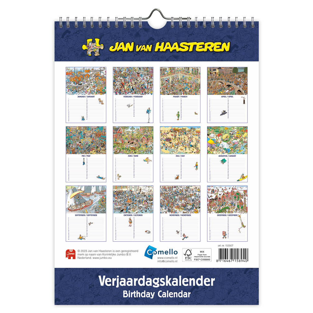 Jan van Haasteren 18x25 verjaardagskalender - Afbeelding 3