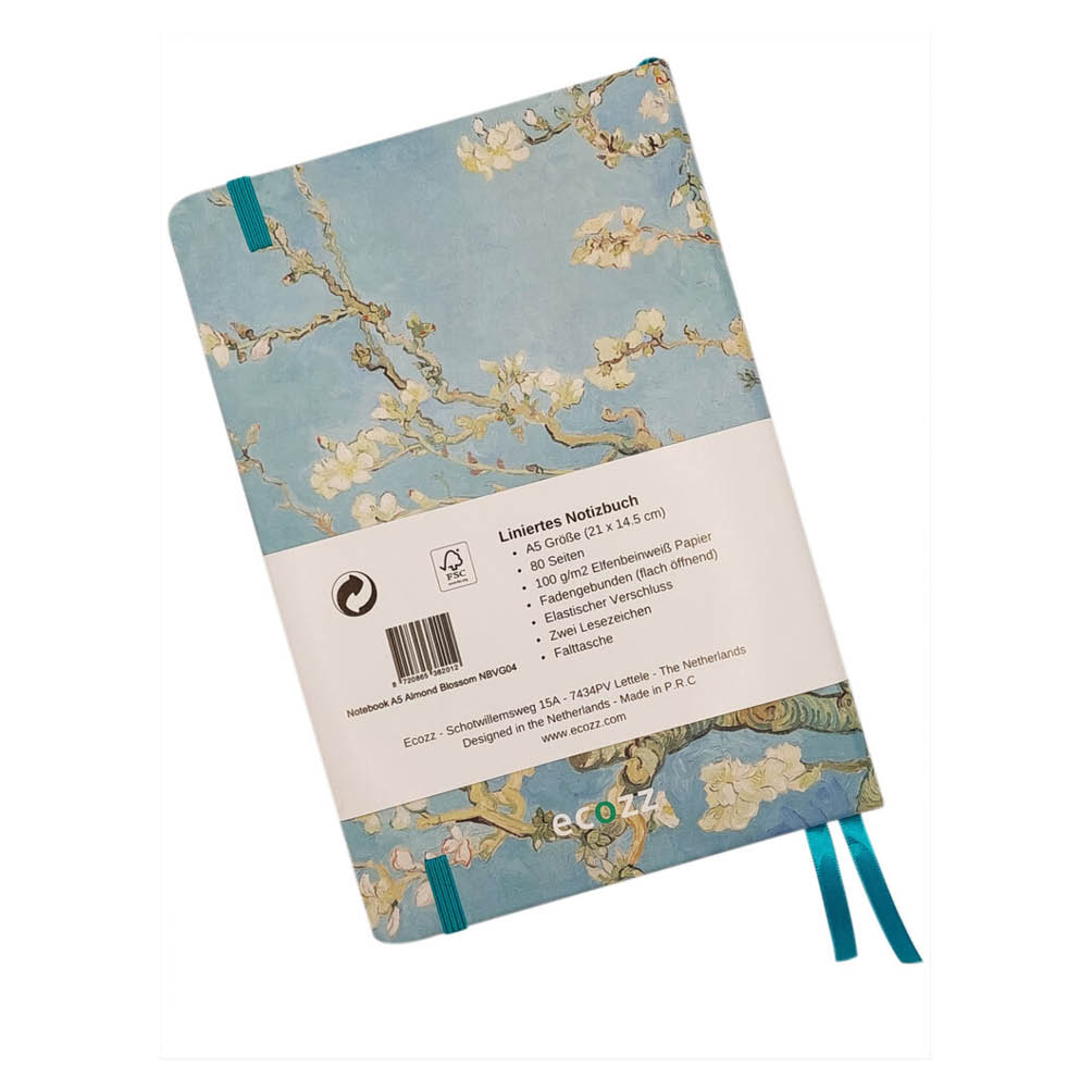 Ecozz Notebook A5 van Gogh Almond Blossoms // - Afbeelding 5