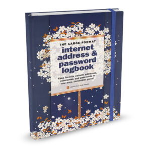 Logbook Internet address & Password Large Peter Pauper Falling Blossoms