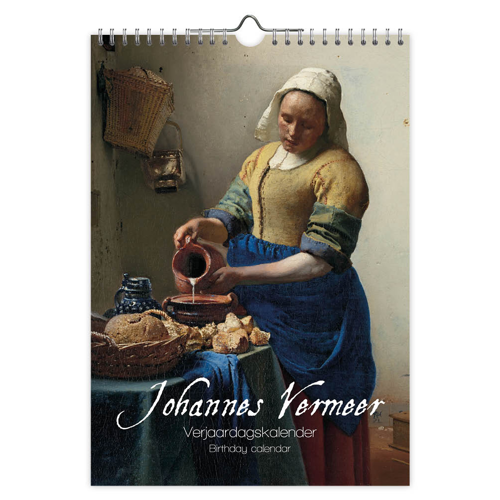 Johannes Vermeer verjaardagskalender A4