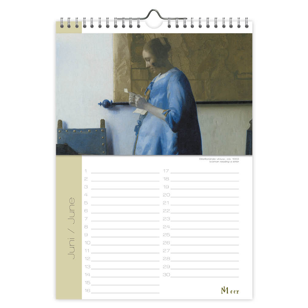 Johannes Vermeer verjaardagskalender A4 - Afbeelding 3