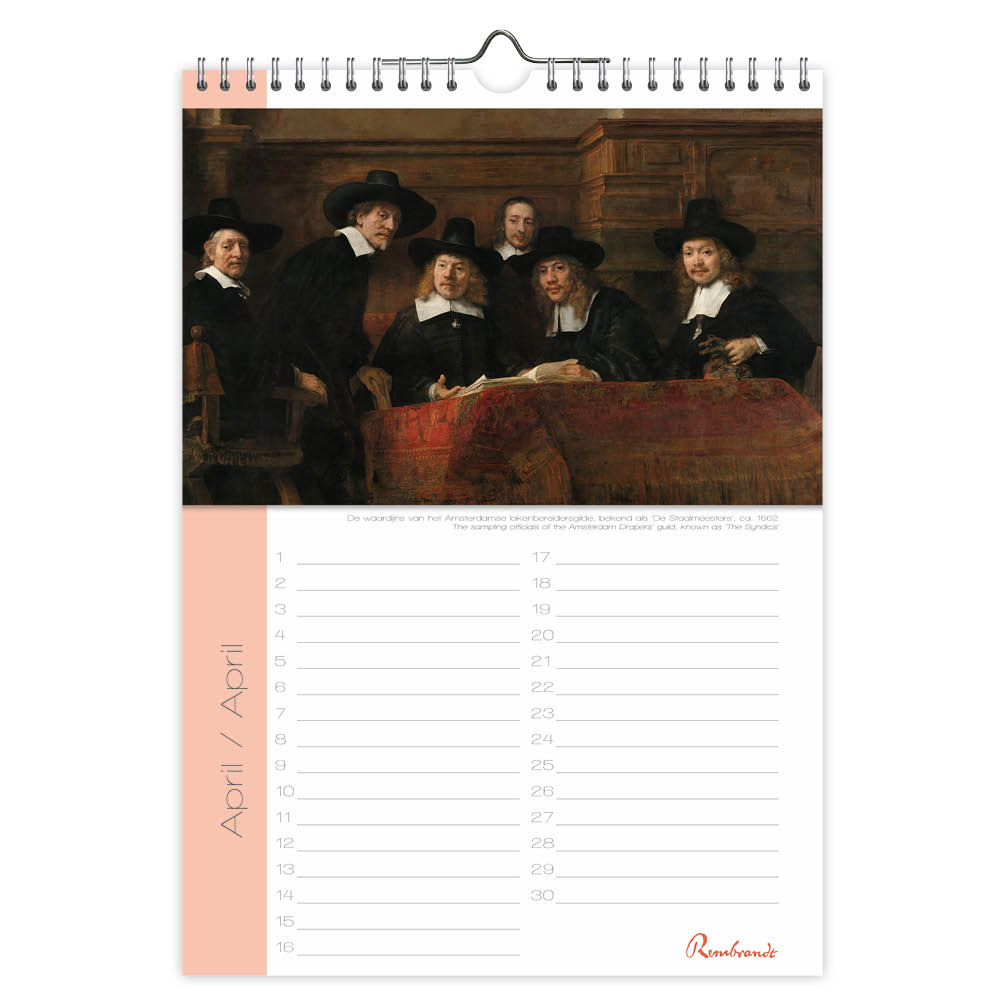Rembrandt verjaardagskalender A4 * - Afbeelding 2