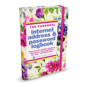 Logbook Internet address & Password Peter Pauper Peony Garden