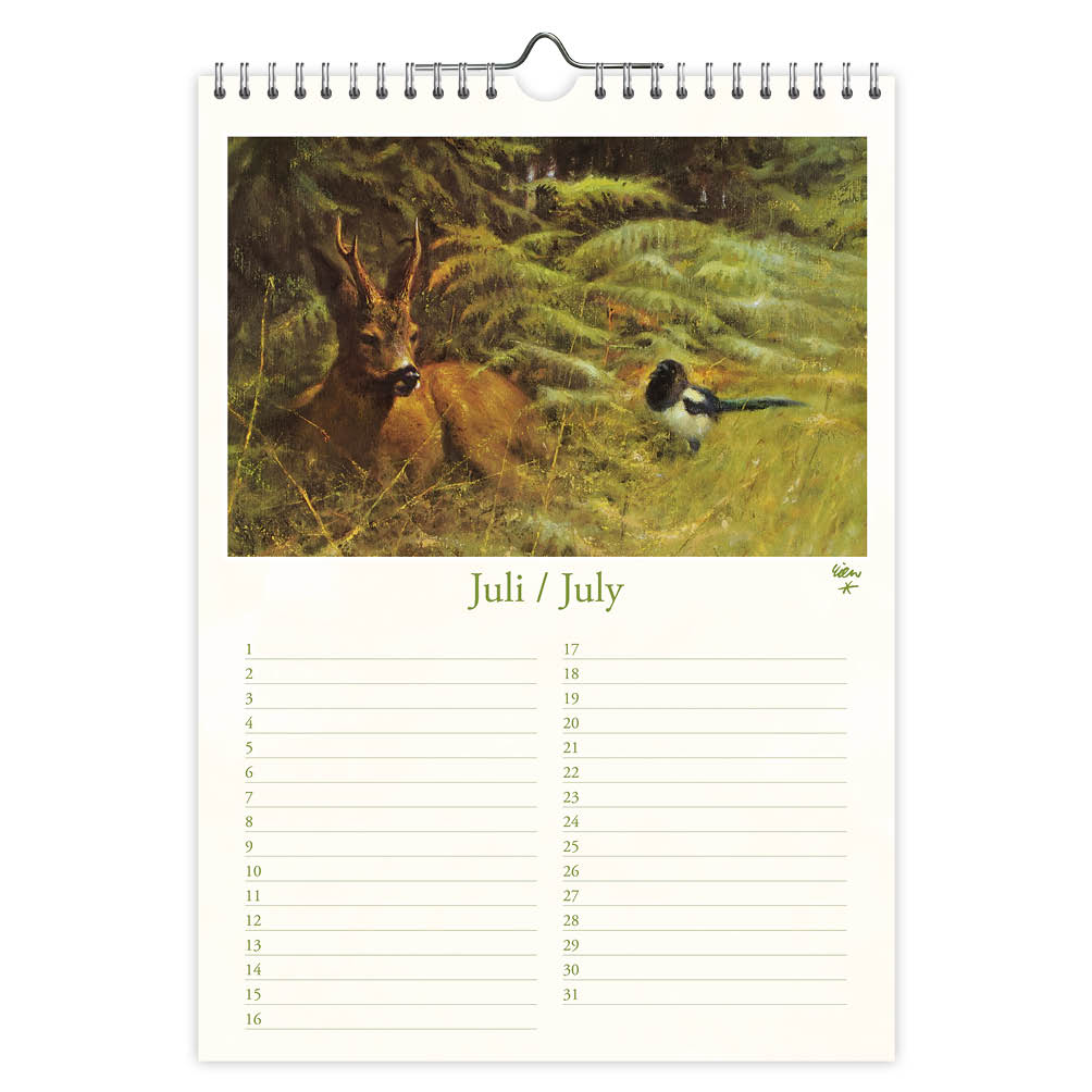 Rien Poortvliet natuur A4 verjaardagskalender * - Afbeelding 2