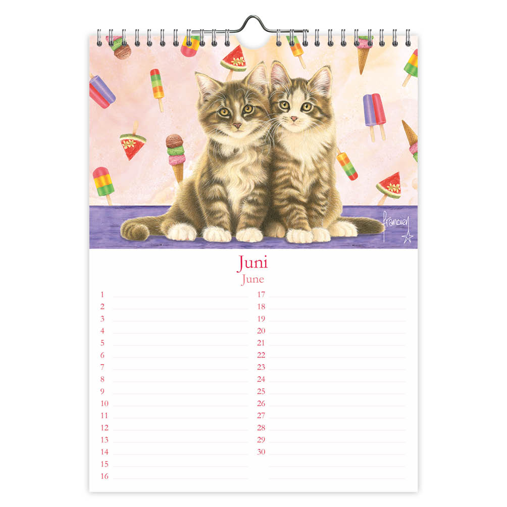 Franciens Katten Lapjeskat verjaardagskalender 18x25 - Afbeelding 2