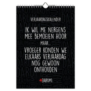 Darum A4 verjaardagskalender
