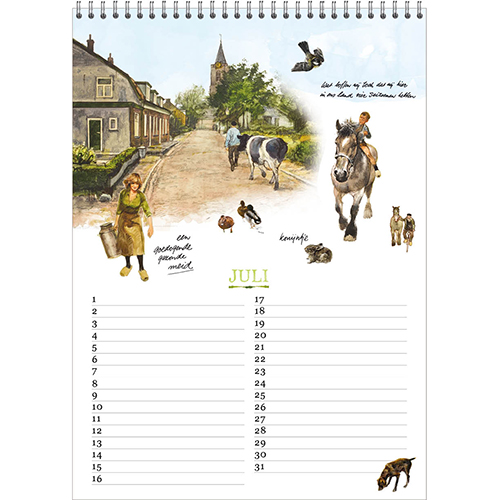 Rien Poortvliet Lang leve de boerderij verjaardagskalender 18x25 - Afbeelding 5