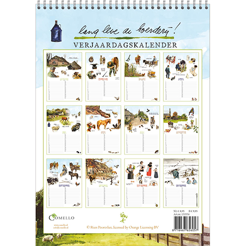 Rien Poortvliet Lang leve de boerderij verjaardagskalender 18x25 - Afbeelding 6