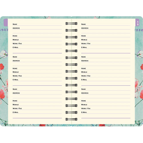 Addressbook Peter Pauper Fuchsia Blooms - Afbeelding 3