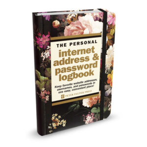 Logbook Internet address & Password Peter Pauper Midnight Floral