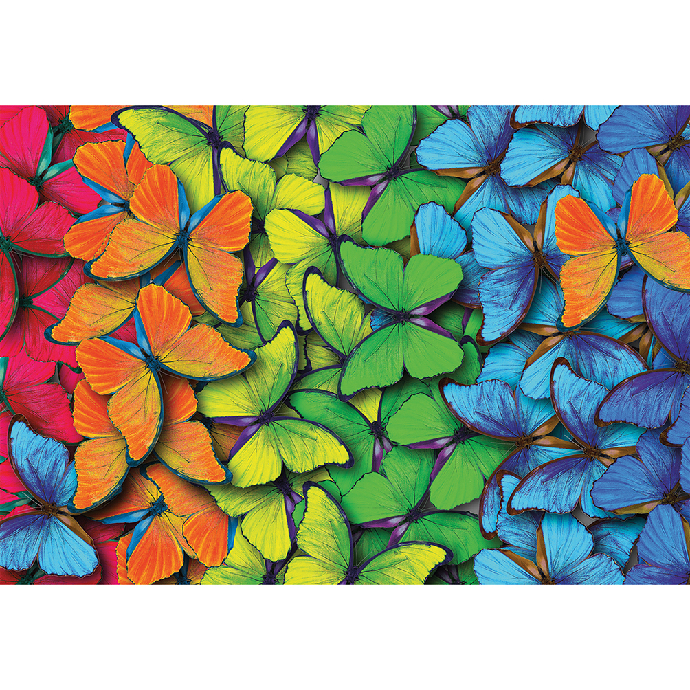 Puzzel Rainbow Butterflies - Afbeelding 4