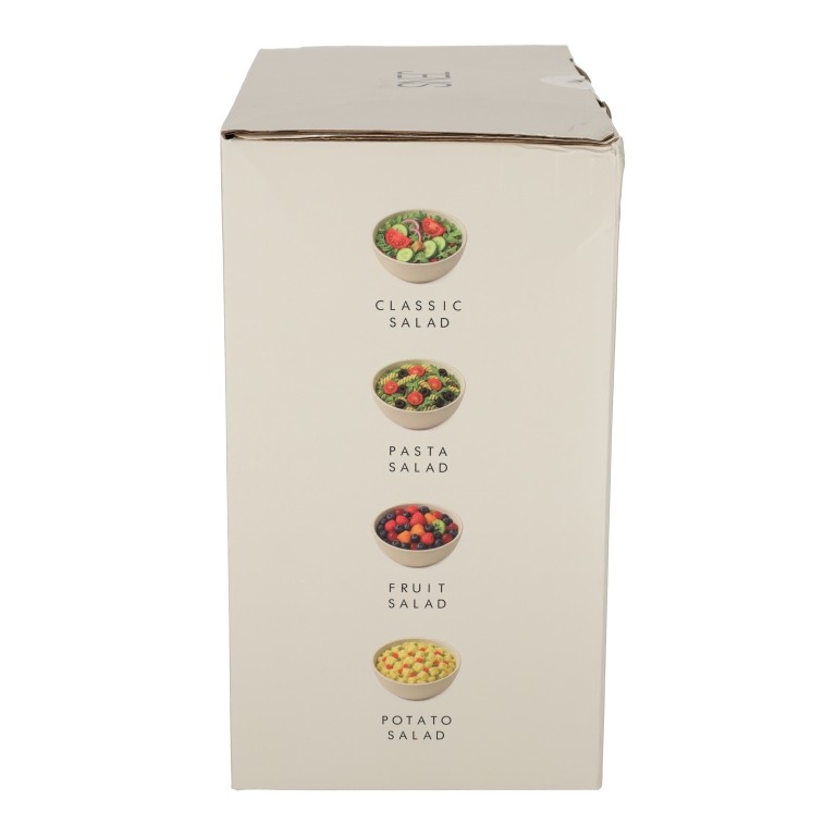 Saladeschaal Met Bestek Steengrijs - Afbeelding 7