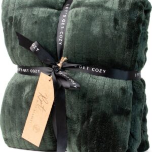 Senza cozy plaid (donkergroen)
