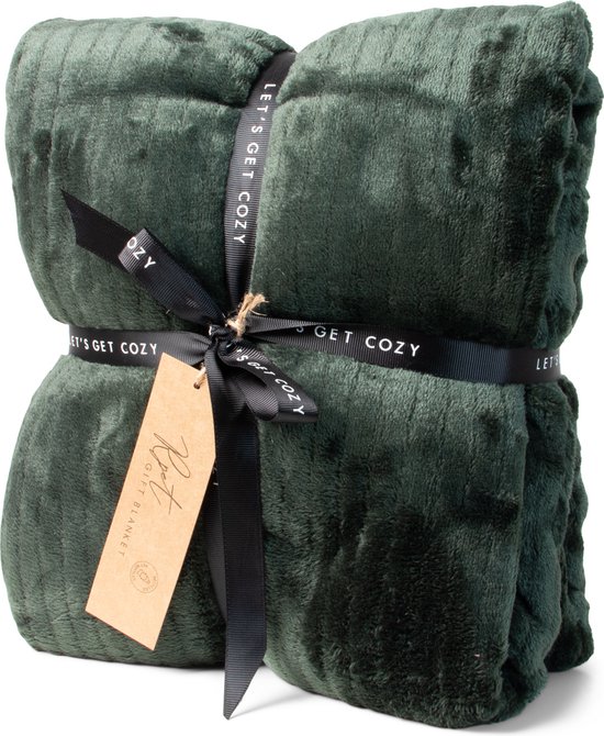 Senza cozy plaid (donkergroen)