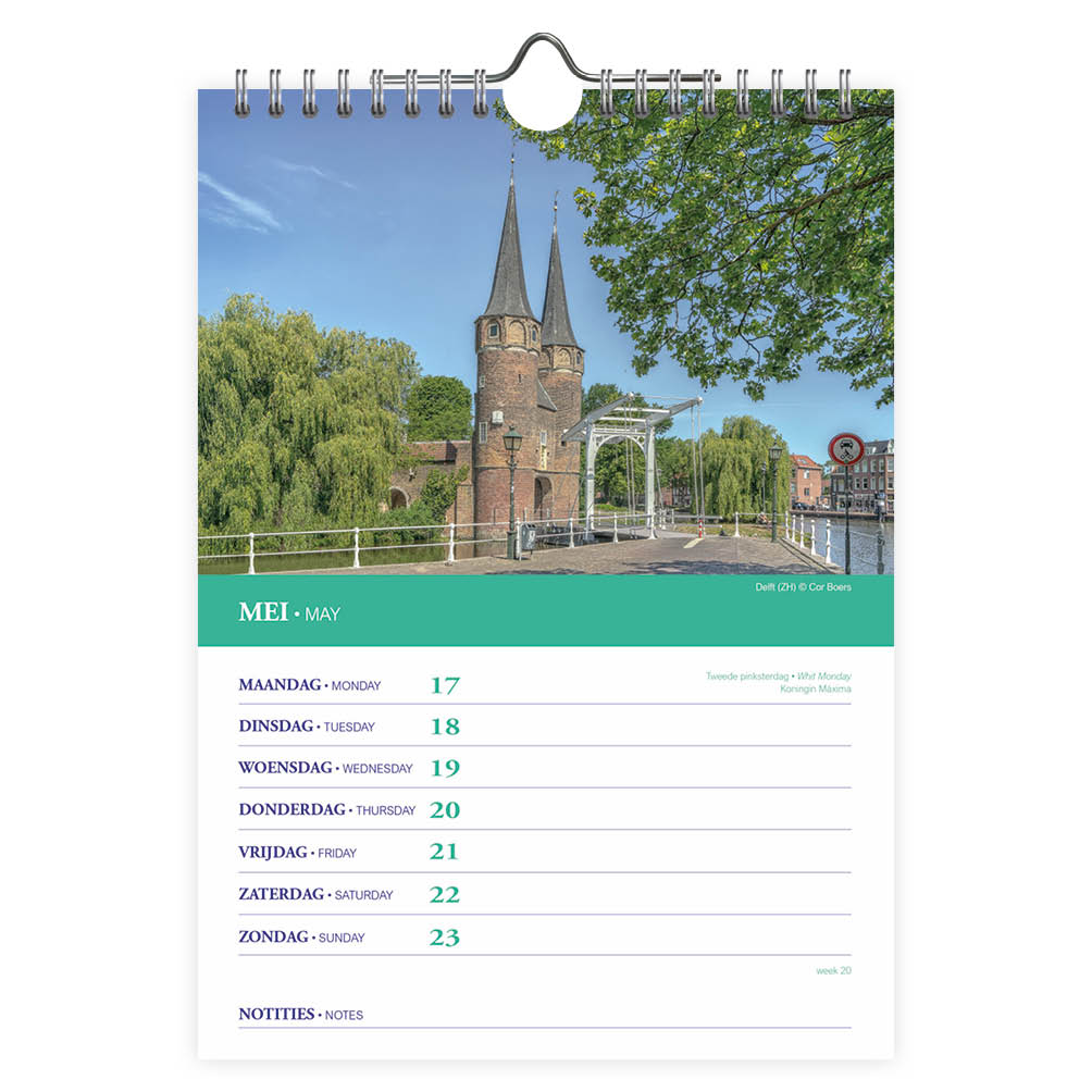 Nederland WEEKnotitiekalender Watermolen 2027 - Afbeelding 2