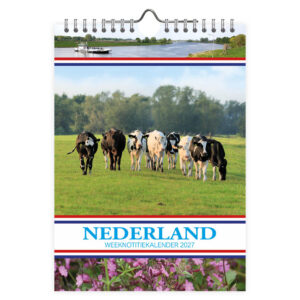 Nederland WEEKnotitiekalender Weide met Koeien 2027