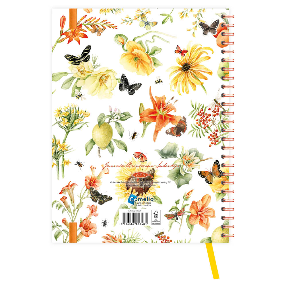 Janneke Brinkman bureau-agenda (harde kaft) Gele bloemen 2027 - Afbeelding 3