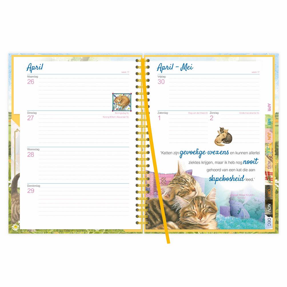 Franciens katten bureau-agenda (harde kaft) Mischa 2027 - Afbeelding 2