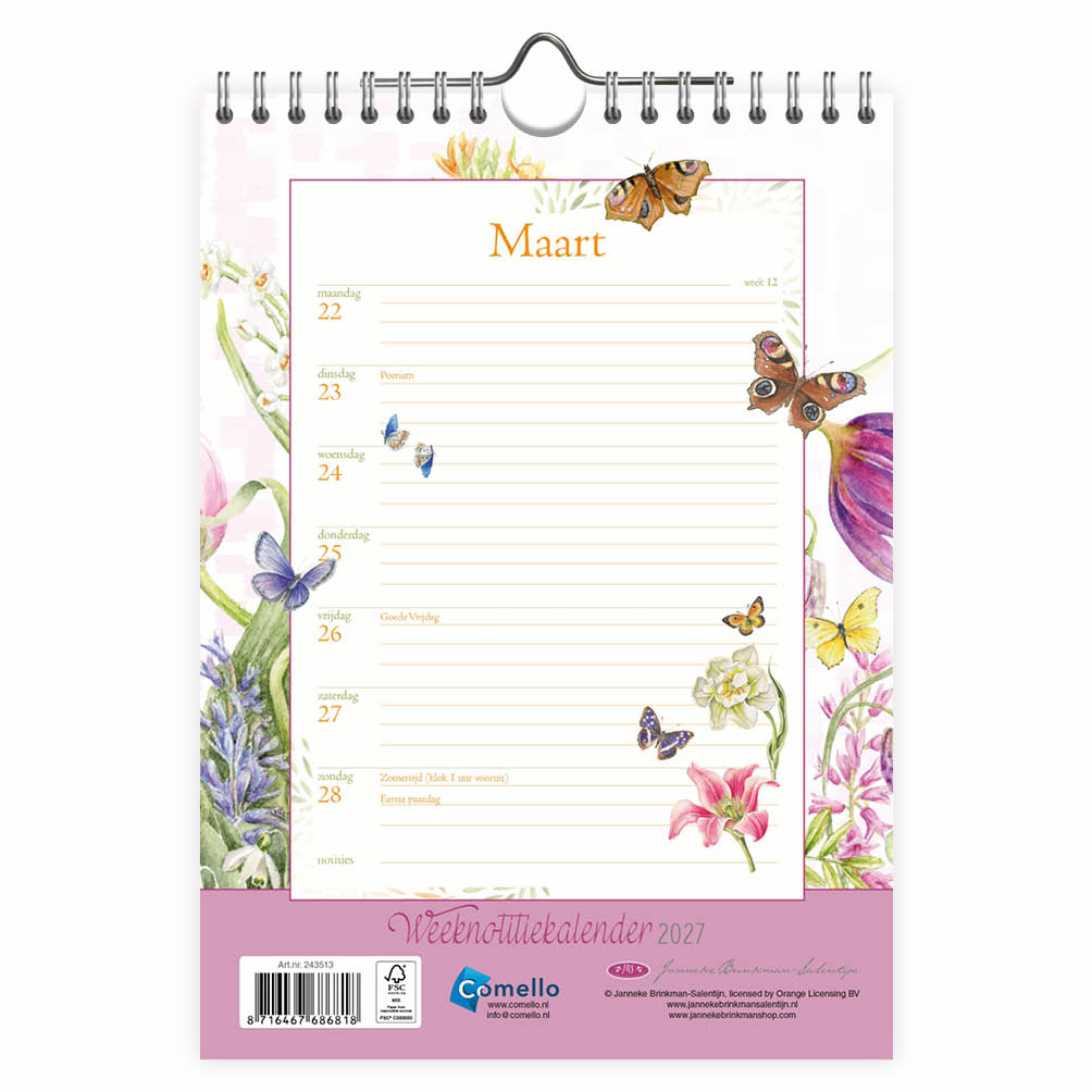Janneke Brinkman WEEKnotitiekalender Tulpen 2027 - Afbeelding 3