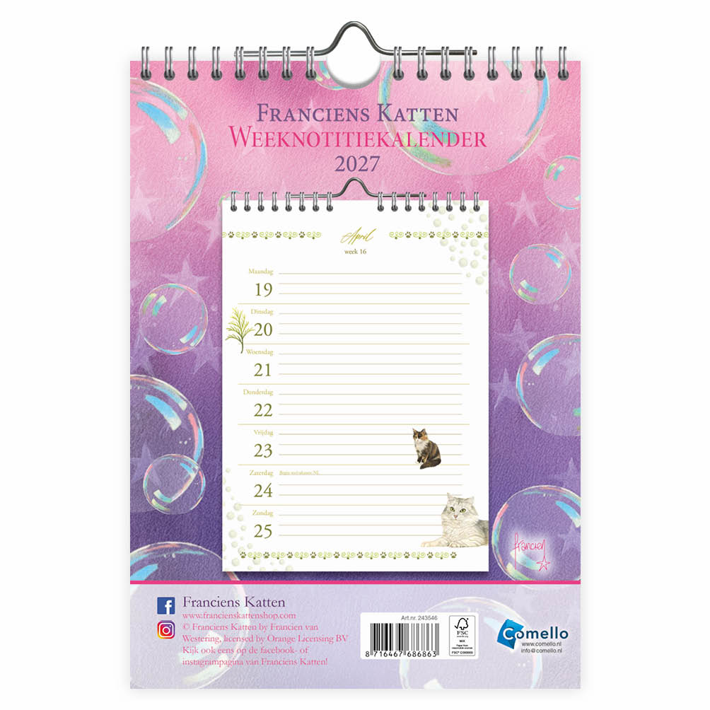 Franciens katten WEEKnotitiekalender Blitz 2027 - Afbeelding 3