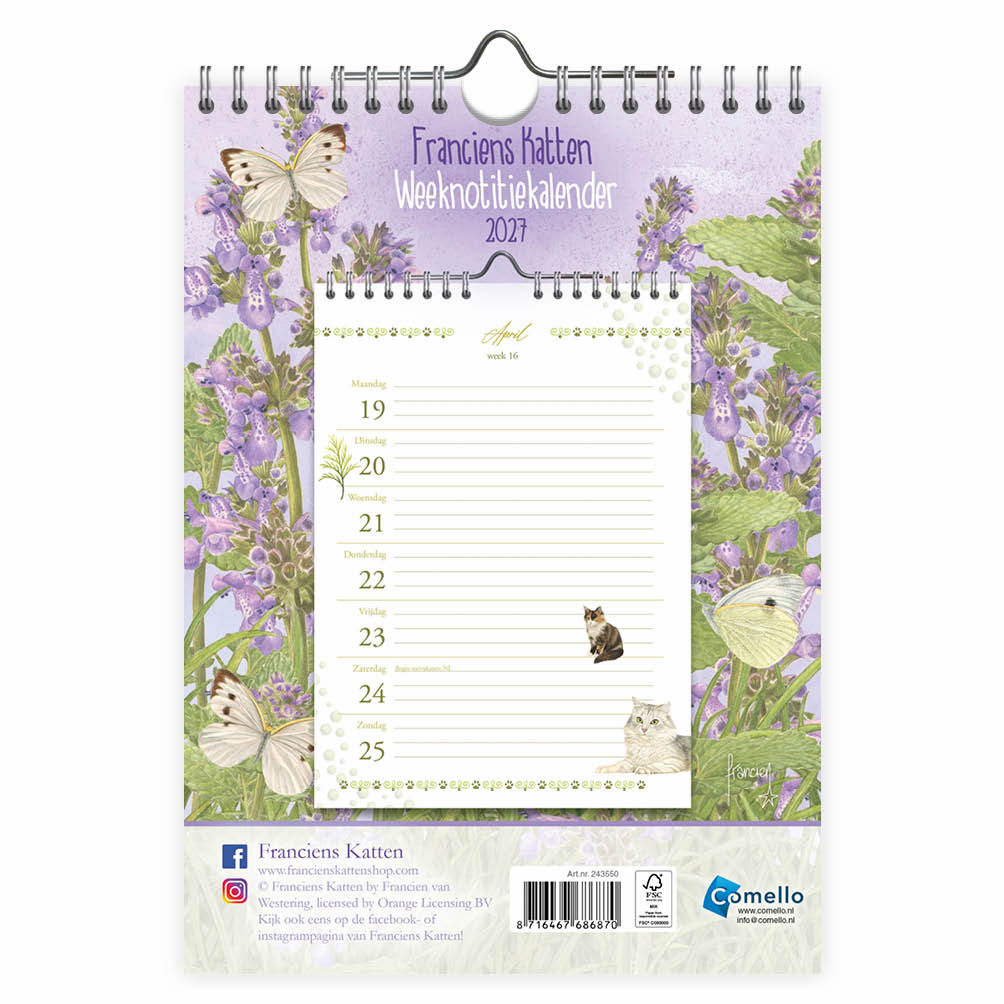 Franciens katten WEEKnotitiekalender Suus 2027 - Afbeelding 3