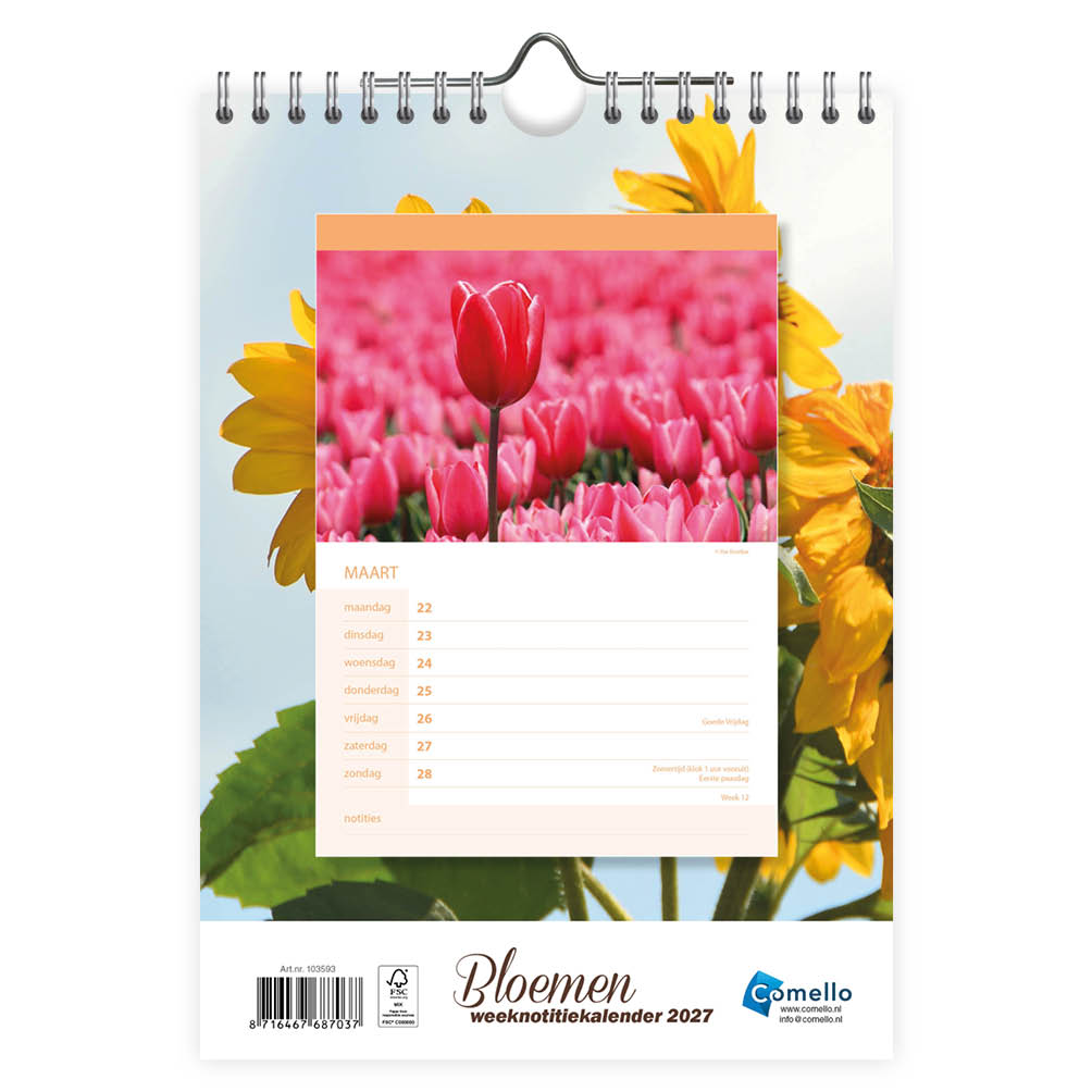 Bloemen WEEKnotitiekalender 2027 - Afbeelding 3