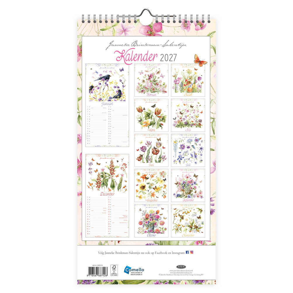 Janneke Brinkman kalender Clematis en Primula 2027 - Afbeelding 3