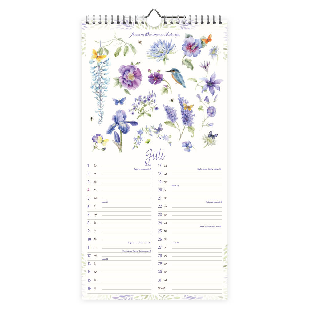 Janneke Brinkman kalender Blauwe Bloemen 2027 - Afbeelding 2
