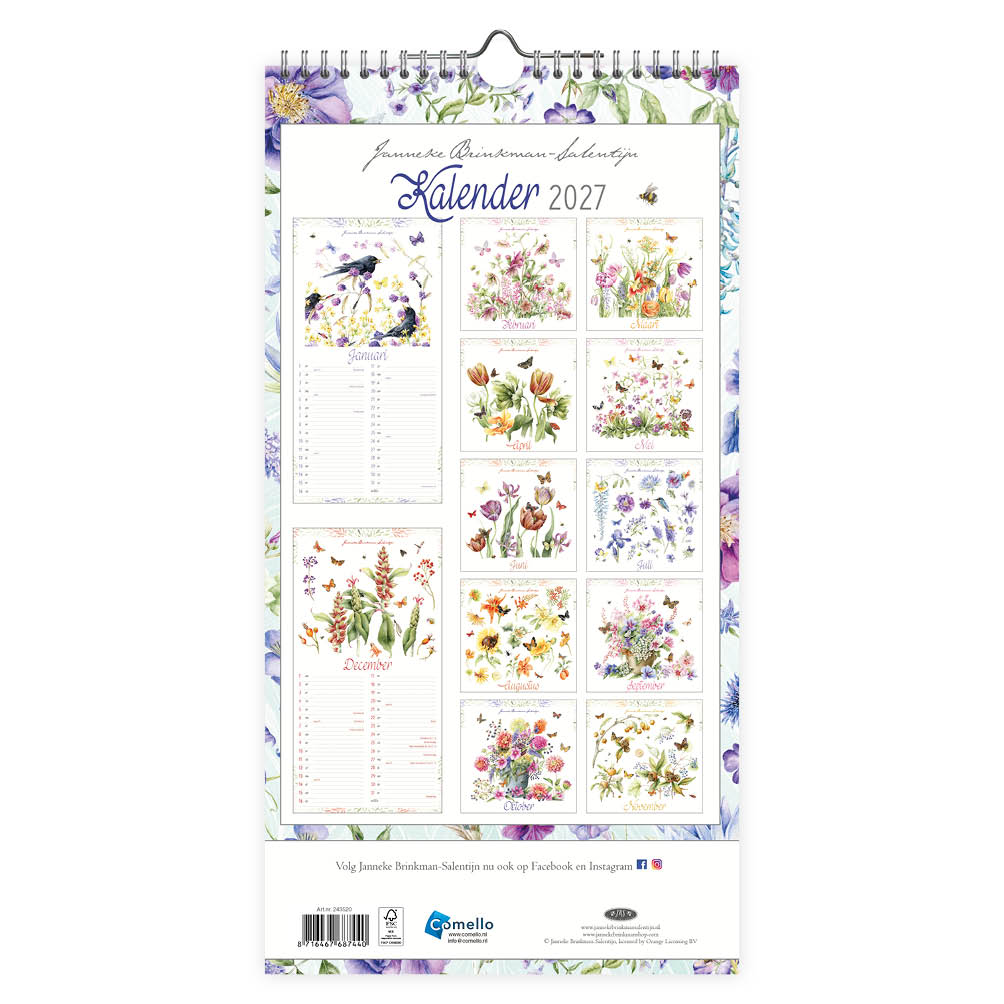 Janneke Brinkman kalender Blauwe Bloemen 2027 - Afbeelding 3