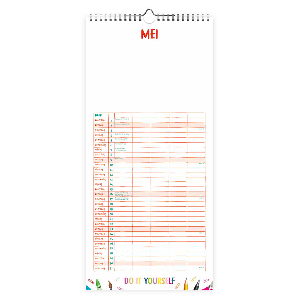 Familieplanner'Do It Yourself' + stickers (t/m 5 pers) 2027 - Afbeelding 2