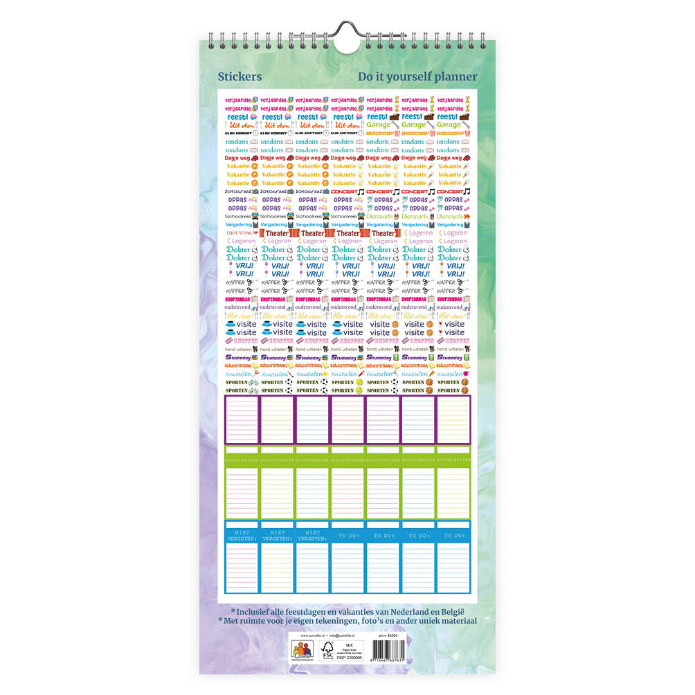 Familieplanner'Do It Yourself' + stickers (t/m 5 pers) 2027 - Afbeelding 3