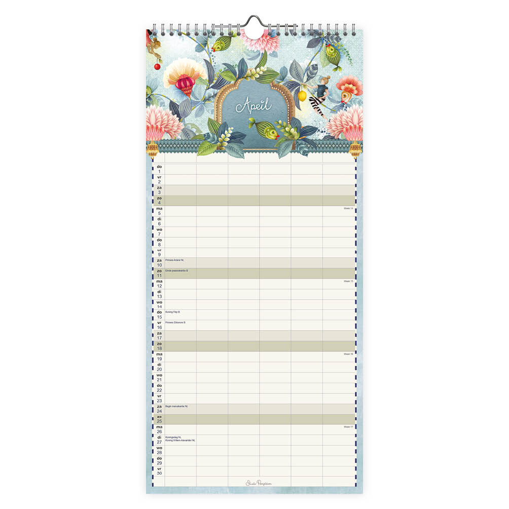 Studio Pompidom Familienotitie Kalender (t/m 6 pers.) Let's surf 2027 - Afbeelding 2