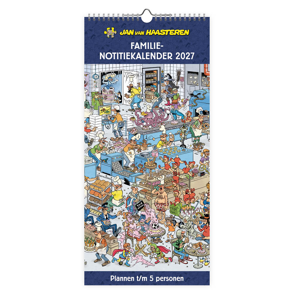 Jan van Haasteren familienotitiekalender (5-persoons) 2027