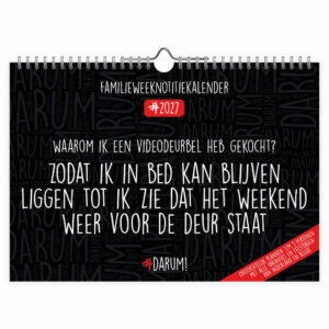FamilieWEEKnotitiekalender Darum! oblong 2027
