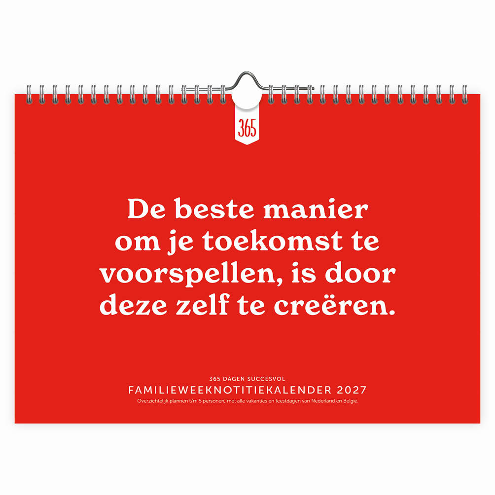 365 Dagen FamilieWEEKnotitiekalender (oblong) 2027