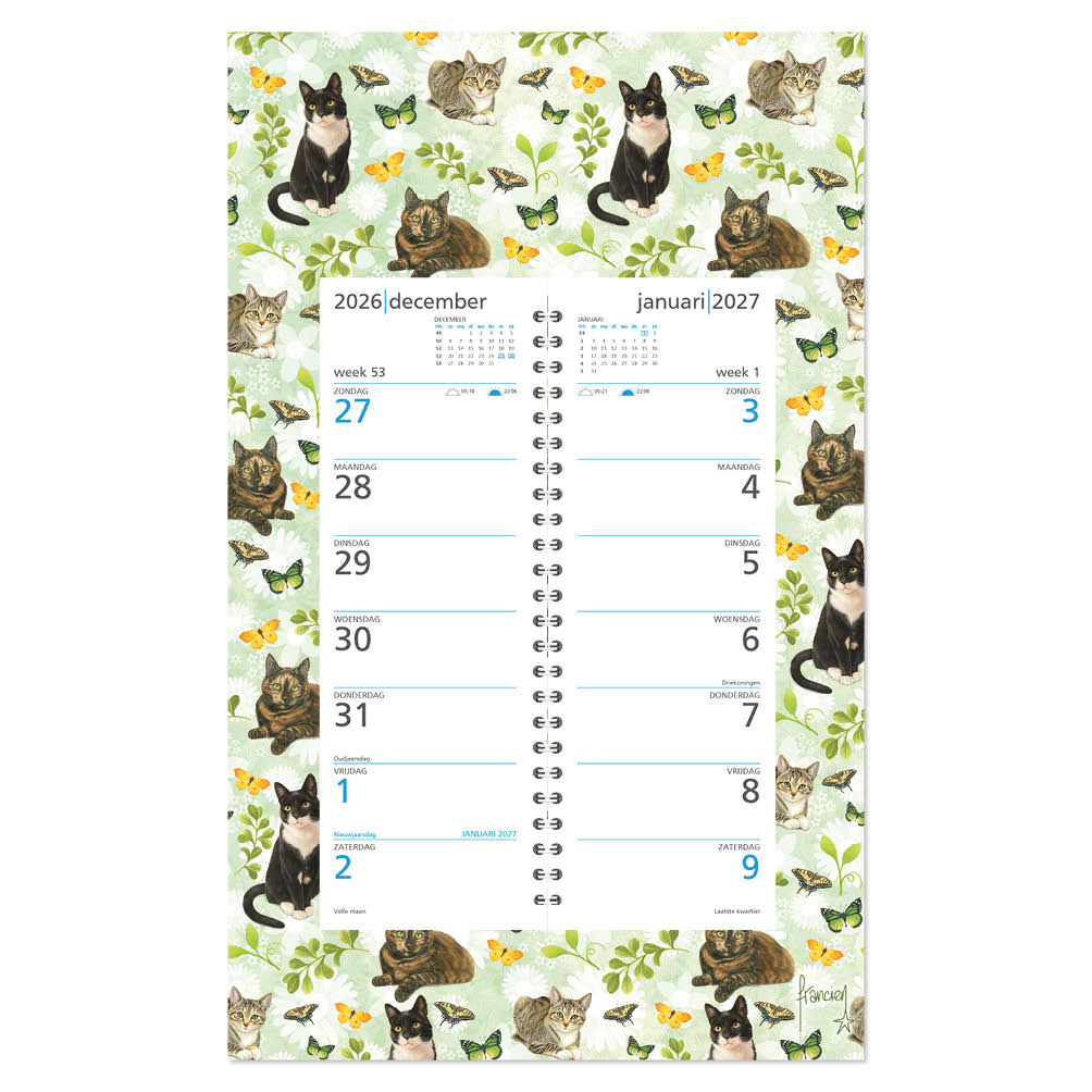Franciens katten WEEKomleg op schild Vlinders in het Groen 2027