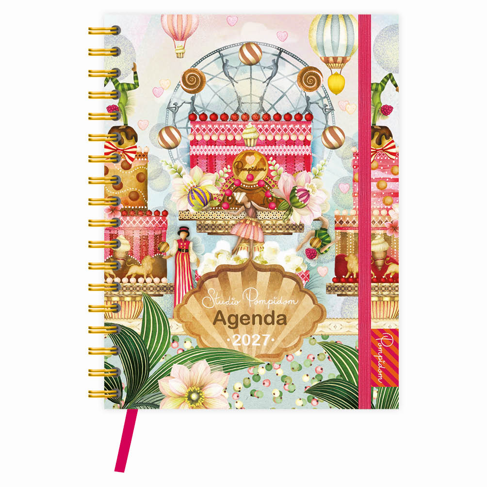 Studio Pompidom bureau-agenda (harde kaft) Pom Popcorn 2027