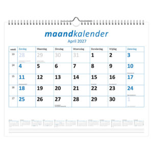 Maandkalender breed 2027