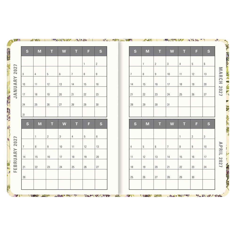 Amethyst Butterflies Compact diary 16-mnds 2027 - Afbeelding 2