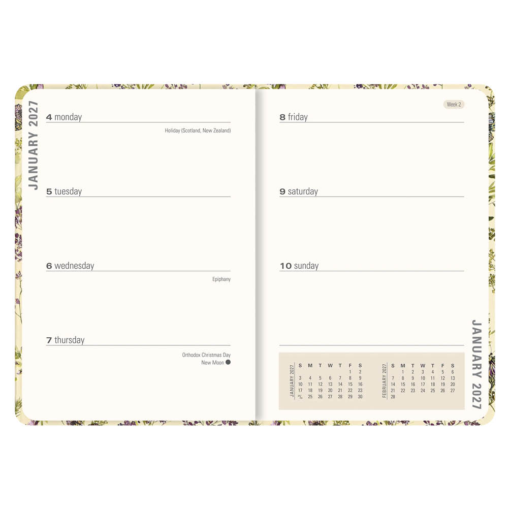 Amethyst Butterflies Compact diary 16-mnds 2027 - Afbeelding 3