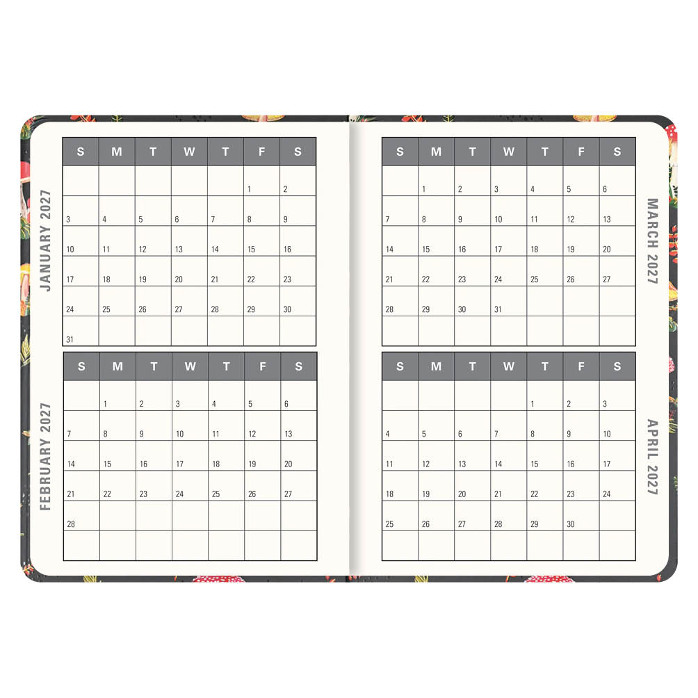 Mushrooms Compact diary 16-mnds 2027 - Afbeelding 2