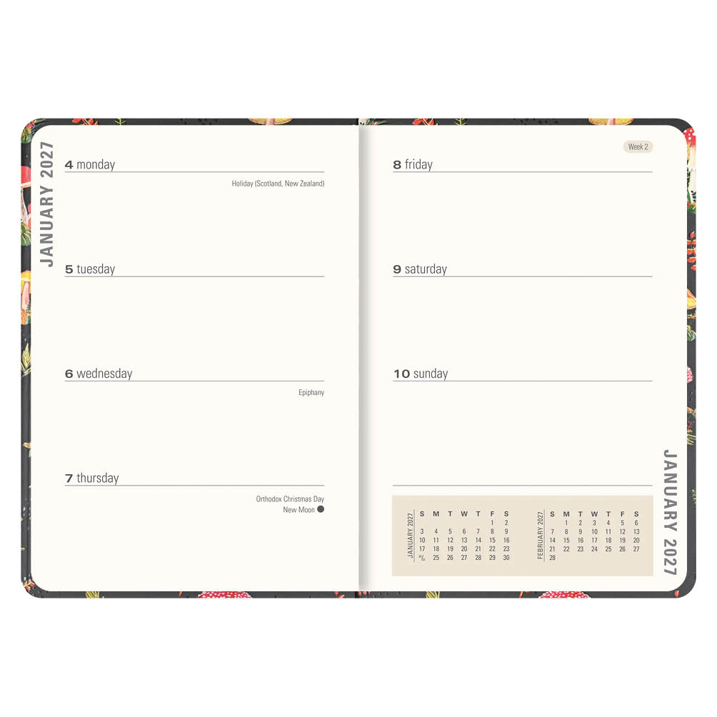 Mushrooms Compact diary 16-mnds 2027 - Afbeelding 3